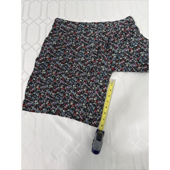 LOFT Size L Fluid Pull On Shorts Floral Print High Rise Pockets NWT - Picture 7 of 12